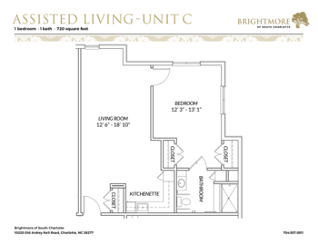 Floorplan of Brightmore of South Charlotte, Assisted Living, Charlotte, NC 16