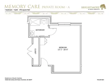 Floorplan of Brightmore of South Charlotte, Assisted Living, Charlotte, NC 18