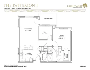 Floorplan of Brightmore of South Charlotte, Assisted Living, Charlotte, NC 19