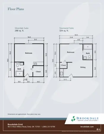 Floorplan of Brookdale Enid, Assisted Living, Enid, OK 1