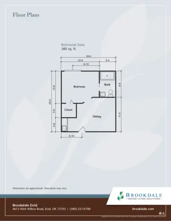 Floorplan of Brookdale Enid, Assisted Living, Enid, OK 2