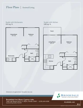 Floorplan of Brookdale Fort Myers Cypress Lake, Assisted Living, Fort Myers, FL 1