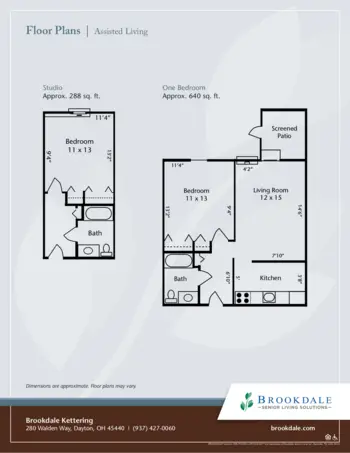 Floorplan of Brookdale Kettering, Assisted Living, Beavercreek Township, OH 3
