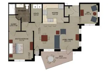 Floorplan of Concord Reserve, Assisted Living, Westlake, OH 1
