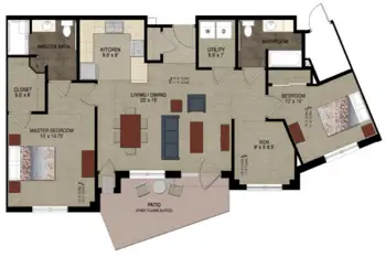 Floorplan of Concord Reserve, Assisted Living, Westlake, OH 2