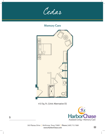 Floorplan of HarborChase of McKinney, Assisted Living, McKinney, TX 5