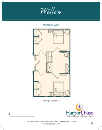 Floorplan of HarborChase of McKinney, Assisted Living, McKinney, TX 6