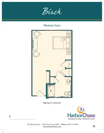Floorplan of HarborChase of McKinney, Assisted Living, McKinney, TX 7