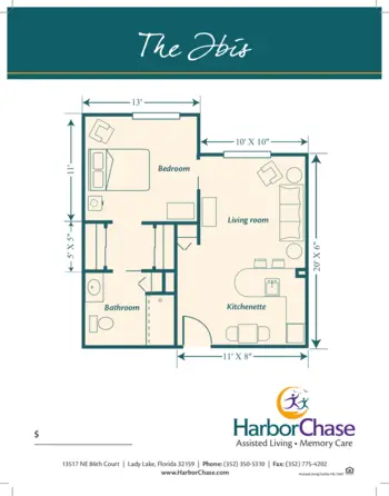 Floorplan of HarborChase of Villages Crossing, Assisted Living, Lady Lake, FL 4