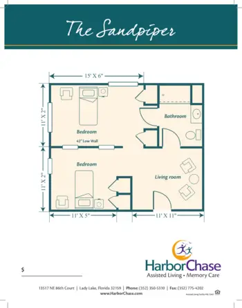 Floorplan of HarborChase of Villages Crossing, Assisted Living, Lady Lake, FL 8