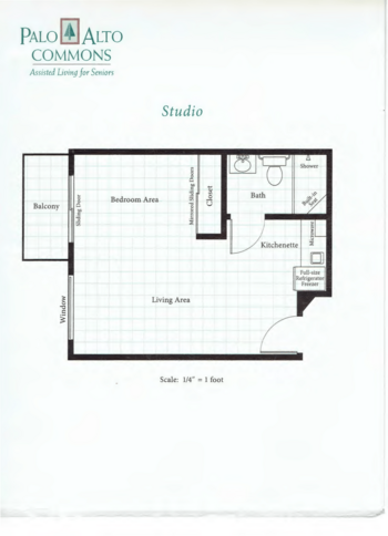 Floorplan of Palo Alto Commons, Assisted Living, Palo Alto, CA 6