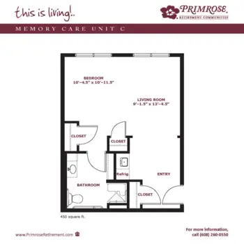 Floorplan of Primrose Retirement Community of Appleton, Assisted Living, Appleton, WI 3