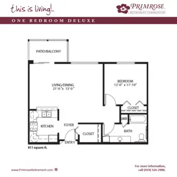 Floorplan of Primrose Retirement Community of Mansfield, Assisted Living, Mansfield, OH 2
