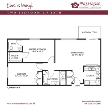 Floorplan of Primrose Retirement Community of Mansfield, Assisted Living, Mansfield, OH 4