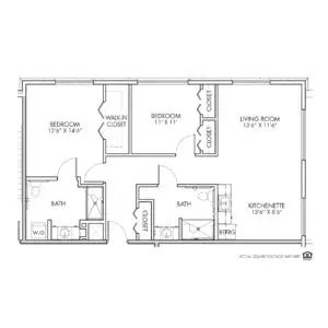 Floorplan of Silvercrest at College View, Assisted Living, Lenexa, KS 12