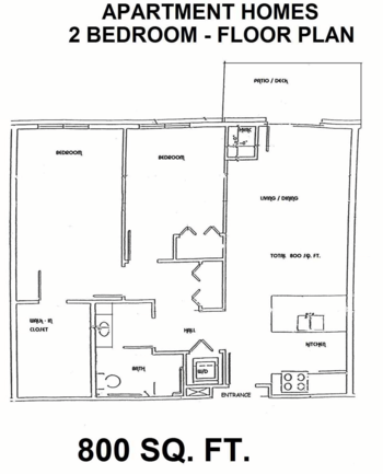 Floorplan of Stonefield Apartment Homes, Assisted Living, Dodgeville, WI 2