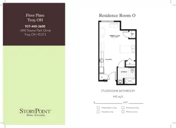 Floorplan of StoryPoint Troy, Assisted Living, Troy, OH 6