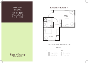 Floorplan of StoryPoint Troy, Assisted Living, Troy, OH 8