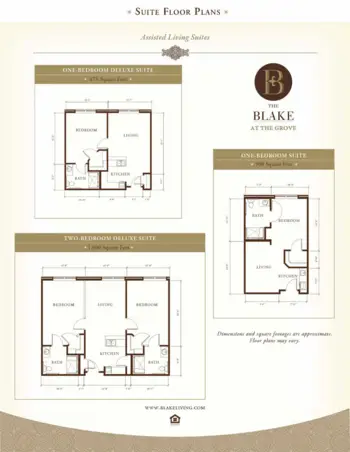 Floorplan of The Blake at the Grove, Assisted Living, Baton Rouge, LA 1