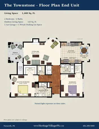 Floorplan of Heritage Village, Assisted Living, Nursing Home, Independent Living, CCRC, Nazareth, PA 3