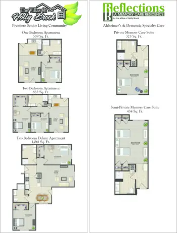 Floorplan of Villas of Holly Brook & Reflections Bradenton, Assisted Living, Bradenton, FL 1