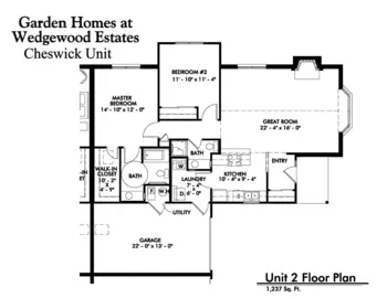 Floorplan of Wedgewood Estates, Assisted Living, Mansfield, OH 2