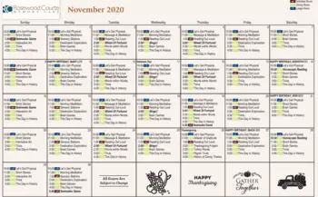 Activity Calendar of Rosewood Courte Memory Care in Edmonds, Memory Care, Edmonds, WA 1