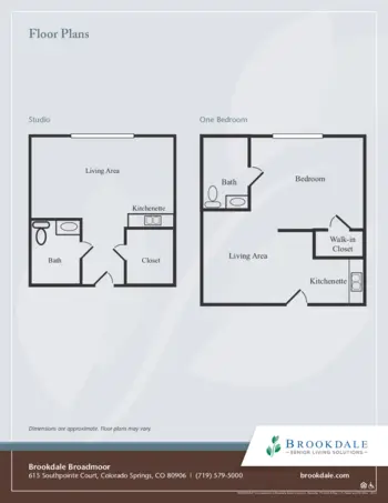 Floorplan of Brookdale Broadmoor, Assisted Living, Colorado Springs, CO 1