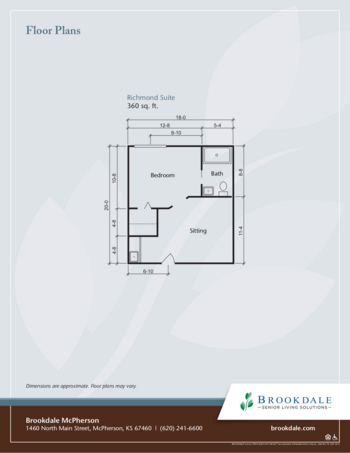 Floorplan of Brookdale McPherson, Assisted Living, McPherson, KS 2