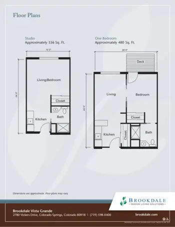 Floorplan of Brookdale Vista Grande, Assisted Living, Colorado Springs, CO 1