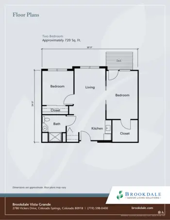 Floorplan of Brookdale Vista Grande, Assisted Living, Colorado Springs, CO 2