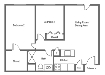Floorplan of Brookstone Estates of Mattoon North, Assisted Living, Mattoon, IL 2