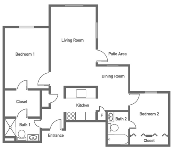 Floorplan of Brookstone Estates of Mattoon North, Assisted Living, Mattoon, IL 3