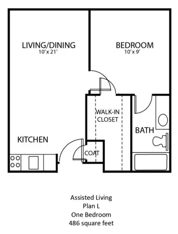 Floorplan of Gramercy Hill, Assisted Living, Lincoln, NE 1