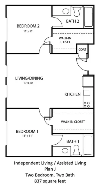 Floorplan of Gramercy Hill, Assisted Living, Lincoln, NE 5