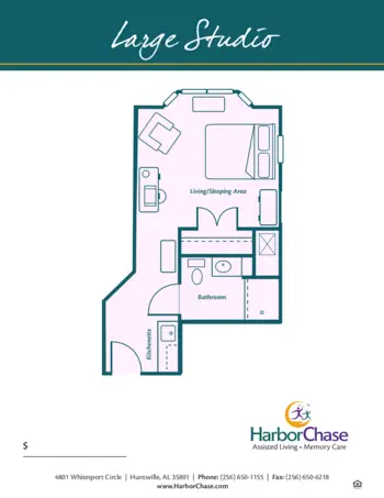 Floorplan of HarborChase of Huntsville, Assisted Living, Memory Care, Huntsville, AL 4