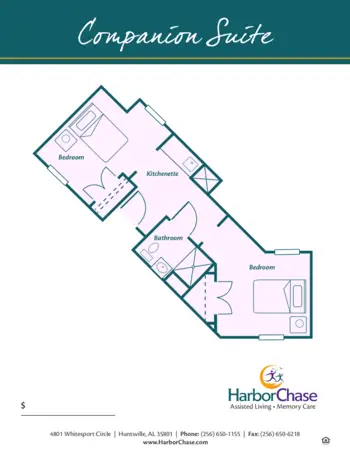Floorplan of HarborChase of Huntsville, Assisted Living, Memory Care, Huntsville, AL 5