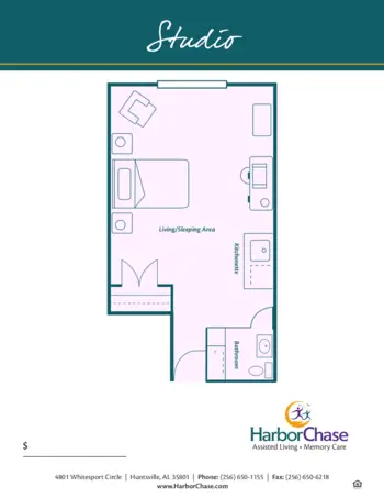 Floorplan of HarborChase of Huntsville, Assisted Living, Memory Care, Huntsville, AL 6