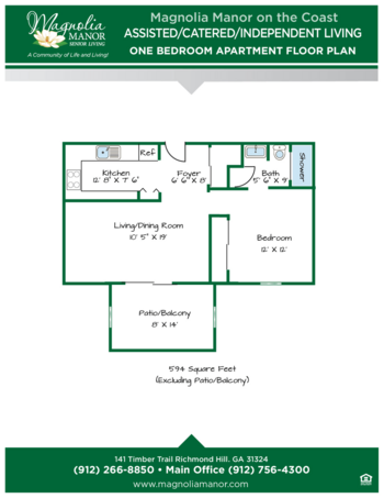 Floorplan of Magnolia Manor of Richmond Hill, Assisted Living, Richmond Hill, GA 1