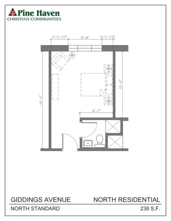 Floorplan of Pine Haven Christian Communities - Giddings Avenue Campus, Assisted Living, Memory Care, Sheboygan Falls, WI 1