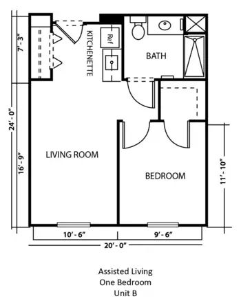 Floorplan of Spring Meadows Trumbull, Assisted Living, Trumbull, CT 2