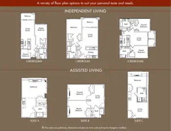 Floorplan of Sunrise at Flatirons, Assisted Living, Memory Care, Independent Living, Hospice, Broomfield, CO 1