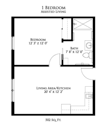 Floorplan of Traditions of Deerfield, Assisted Living, Loveland, OH 1