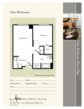 Floorplan of Atria Bay Spring Village, Assisted Living, Memory Care, Barrington, RI 5