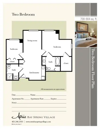Floorplan of Atria Bay Spring Village, Assisted Living, Memory Care, Barrington, RI 6