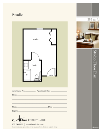 Floorplan of Atria Forest Lake, Assisted Living, Memory Care, Columbia, SC 1