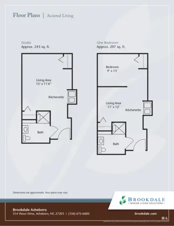 Floorplan of Brookdale Asheboro, Assisted Living, Asheboro, NC 1