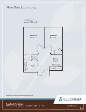 Floorplan of Brookdale Asheboro, Assisted Living, Asheboro, NC 2