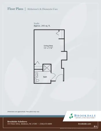 Floorplan of Brookdale Asheboro, Assisted Living, Asheboro, NC 3