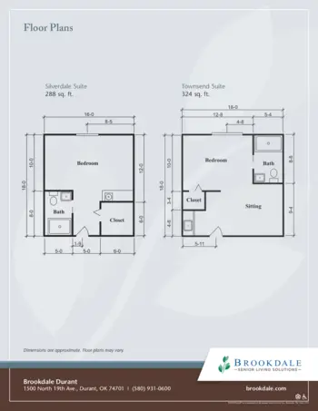 Floorplan of Brookdale Durant, Assisted Living, Durant, OK 1